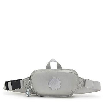 Cangurera Kipling Alys Metallic Plateados | MX 1001AH